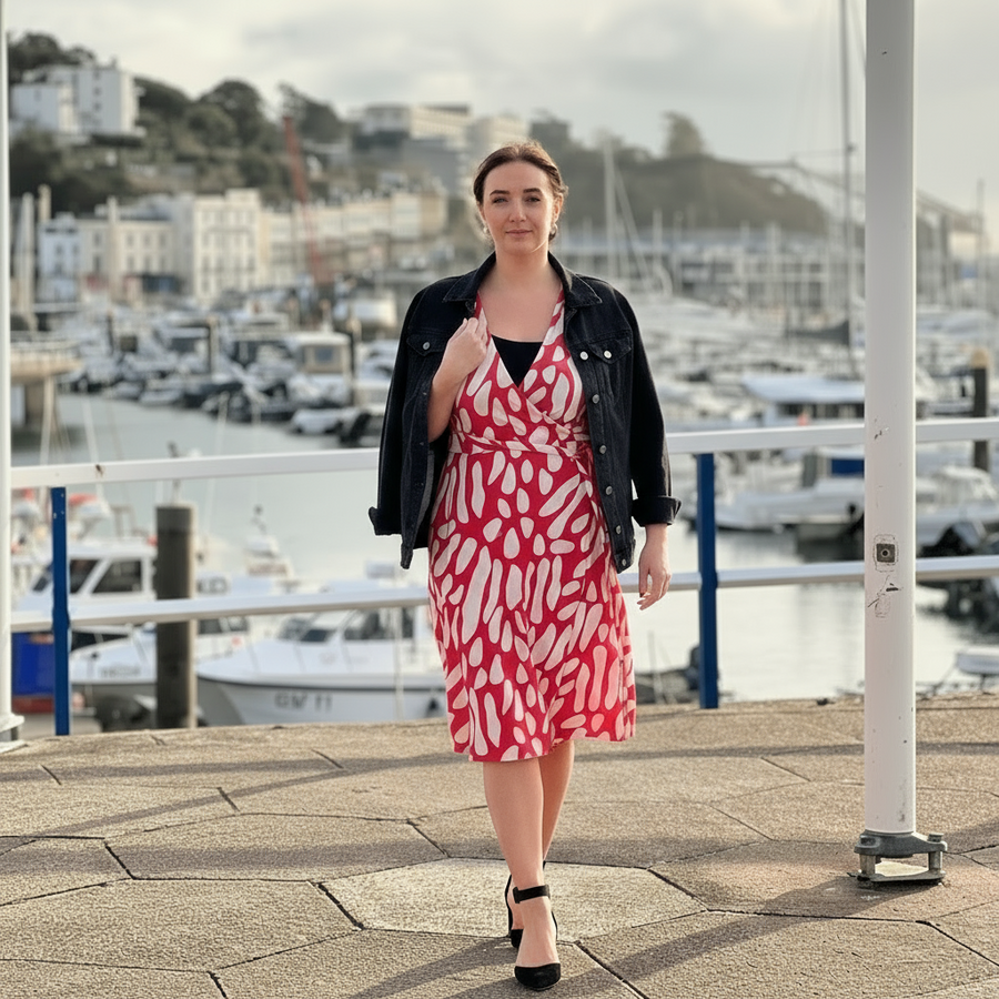 Minycled wrap dress made to order