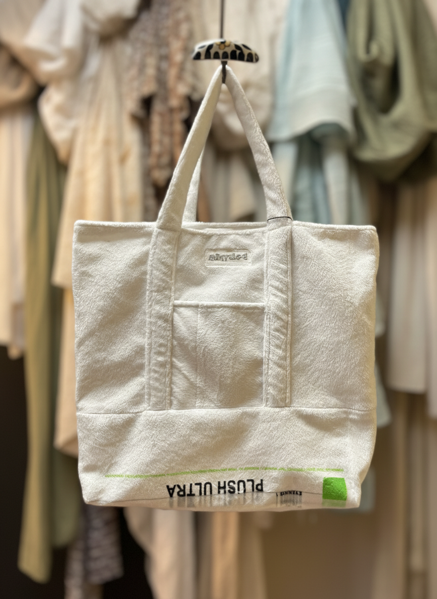 Repurposed Fabric Towel Bag