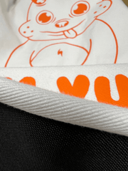 Yum Yum button of bag 